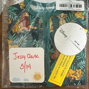 Little sleepies Simba Sky Lion King zippy - Newborn